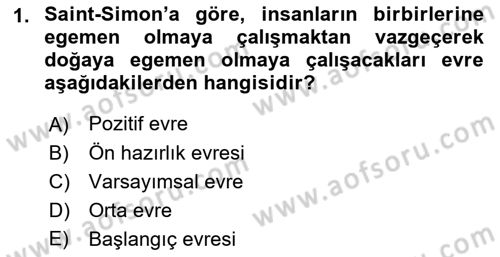Toplumsal Değişme Kuramları Dersi 2018 - 2019 Yılı Yaz Okulu Sınav Soruları 1. Soru