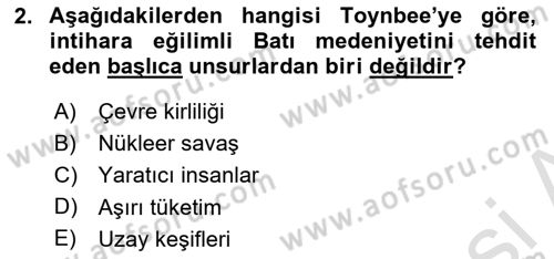 Toplumsal Değişme Kuramları Dersi 2019 - 2020 Yılı (Final) Dönem Sonu Sınav Soruları 2. Soru