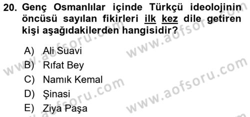 Toplumsal Değişme Kuramları Dersi 2021 - 2022 Yılı (Final) Dönem Sonu Sınav Soruları 20. Soru