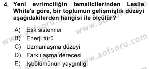 Toplumsal Değişme Kuramları Dersi 2021 - 2022 Yılı Yaz Okulu Sınav Soruları 4. Soru