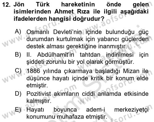 Toplumsal Değişme Kuramları Dersi 2022 - 2023 Yılı (Final) Dönem Sonu Sınav Soruları 12. Soru