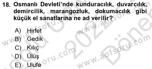 Toplumsal Değişme Kuramları Dersi 2022 - 2023 Yılı (Final) Dönem Sonu Sınav Soruları 18. Soru