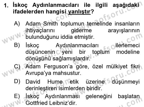 Toplumsal Değişme Kuramları Dersi 2022 - 2023 Yılı Yaz Okulu Sınav Soruları 1. Soru