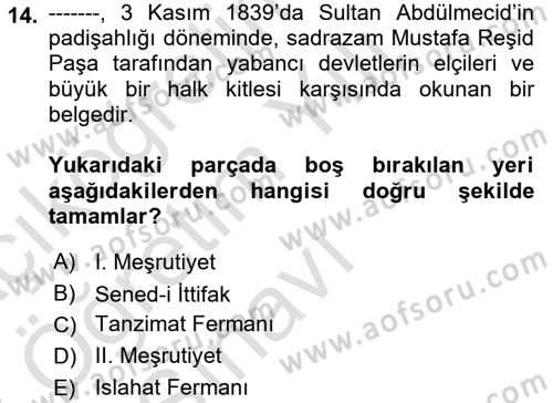 Toplumsal Değişme Kuramları Dersi 2022 - 2023 Yılı Yaz Okulu Sınav Soruları 14. Soru
