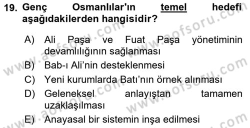 Toplumsal Değişme Kuramları Dersi 2022 - 2023 Yılı Yaz Okulu Sınav Soruları 19. Soru