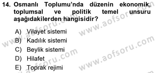 Toplumsal Değişme Kuramları Dersi 2024 - 2025 Yılı (Final) Dönem Sonu Sınav Soruları 14. Soru