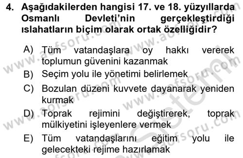 Toplumsal Değişme Kuramları Dersi 2024 - 2025 Yılı (Final) Dönem Sonu Sınav Soruları 4. Soru