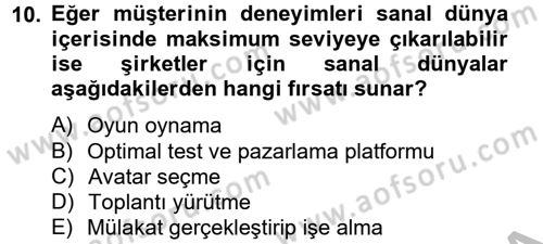 Sosyal Medya Dersi 2012 - 2013 Yılı (Final) Dönem Sonu Sınav Soruları 10. Soru
