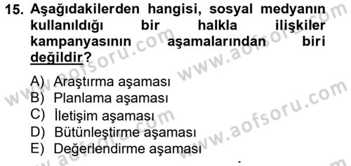 Sosyal Medya Dersi 2012 - 2013 Yılı (Final) Dönem Sonu Sınav Soruları 15. Soru