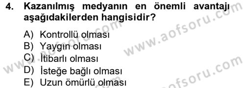 Sosyal Medya Dersi 2012 - 2013 Yılı (Final) Dönem Sonu Sınav Soruları 4. Soru