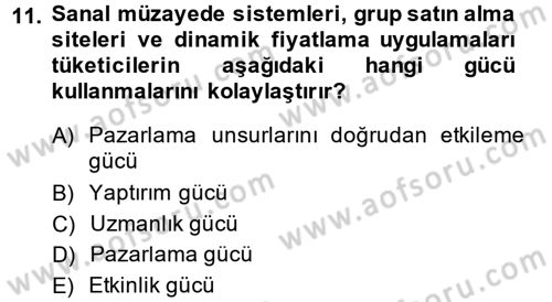 Sosyal Medya Dersi 2013 - 2014 Yılı (Vize) Ara Sınav Soruları 11. Soru