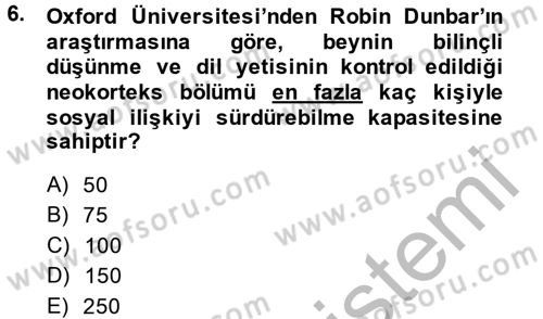 Sosyal Medya Dersi 2013 - 2014 Yılı (Vize) Ara Sınav Soruları 6. Soru