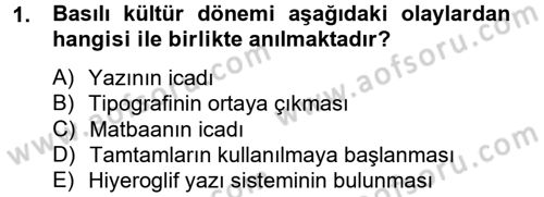 Sosyal Medya Dersi 2013 - 2014 Yılı Tek Ders Sınav Soruları 1. Soru