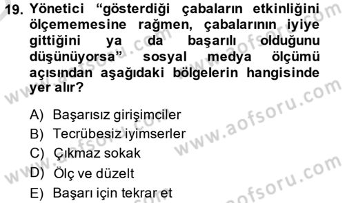 Sosyal Medya Dersi 2013 - 2014 Yılı Tek Ders Sınav Soruları 19. Soru