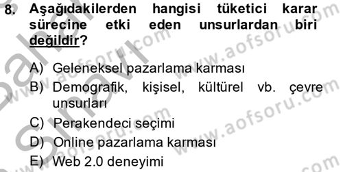 Sosyal Medya Dersi 2014 - 2015 Yılı (Vize) Ara Sınav Soruları 8. Soru