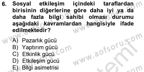 Sosyal Medya Dersi 2014 - 2015 Yılı Tek Ders Sınav Soruları 6. Soru