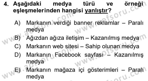 Sosyal Medya Dersi 2015 - 2016 Yılı (Final) Dönem Sonu Sınav Soruları 4. Soru