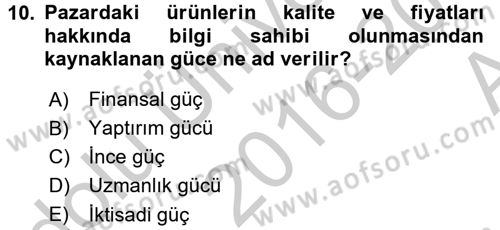 Sosyal Medya Dersi 2016 - 2017 Yılı (Vize) Ara Sınav Soruları 10. Soru