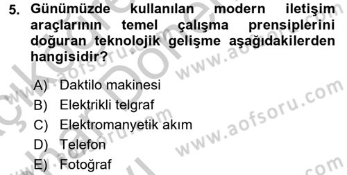 Sosyal Medya Dersi 2016 - 2017 Yılı (Vize) Ara Sınav Soruları 5. Soru