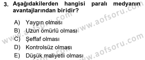 Sosyal Medya Dersi 2016 - 2017 Yılı (Final) Dönem Sonu Sınav Soruları 3. Soru