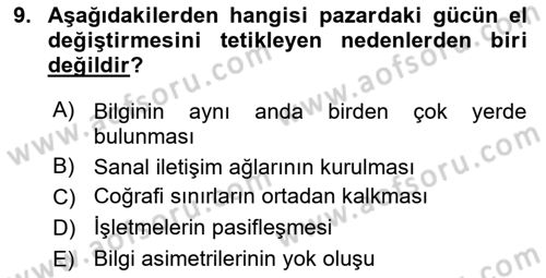 Sosyal Medya Dersi 2017 - 2018 Yılı (Vize) Ara Sınav Soruları 9. Soru