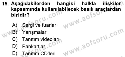Sosyal Medya Dersi 2018 - 2019 Yılı (Final) Dönem Sonu Sınav Soruları 15. Soru