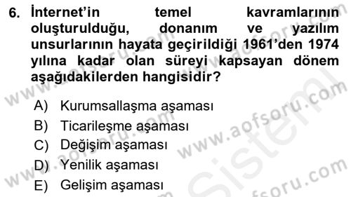 Sosyal Medya Dersi 2018 - 2019 Yılı (Final) Dönem Sonu Sınav Soruları 6. Soru