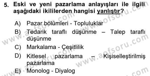 Sosyal Medya Dersi 2018 - 2019 Yılı Yaz Okulu Sınav Soruları 5. Soru