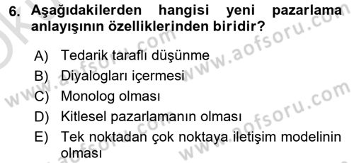 Sosyal Medya Dersi 2021 - 2022 Yılı Yaz Okulu Sınav Soruları 6. Soru