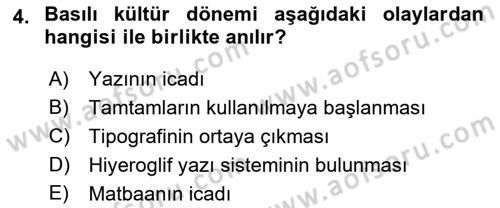 Sosyal Medya Dersi 2022 - 2023 Yılı Yaz Okulu Sınav Soruları 4. Soru