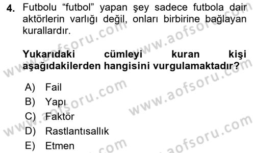 Siyaset Sosyolojisi Dersi 2022 - 2023 Yılı Yaz Okulu Sınav Soruları 4. Soru