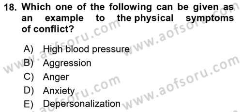 Organizational Behavior Dersi 2021 - 2022 Yılı Yaz Okulu Sınav Soruları 18. Soru