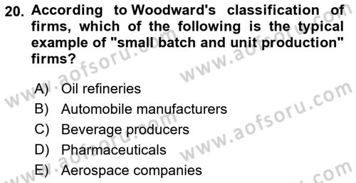 Organizational Behavior Dersi 2021 - 2022 Yılı Yaz Okulu Sınav Soruları 20. Soru