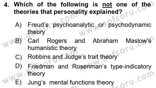 Organizational Behavior Dersi 2022 - 2023 Yılı Yaz Okulu Sınav Soruları 4. Soru