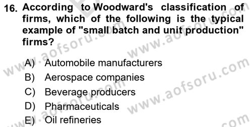 Organizational Behavior Dersi 2023 - 2024 Yılı (Final) Dönem Sonu Sınav Soruları 16. Soru
