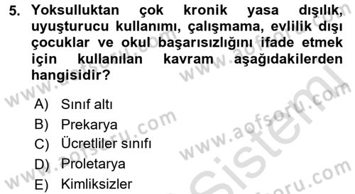 Göç Sosyolojisi Dersi 2022 - 2023 Yılı Yaz Okulu Sınav Soruları 5. Soru