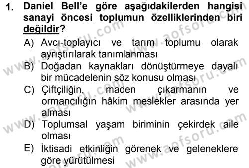 Çağdaş Sosyoloji Kuramları Dersi 2012 - 2013 Yılı (Vize) Ara Sınav Soruları 1. Soru