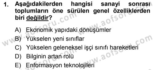 Çağdaş Sosyoloji Kuramları Dersi 2014 - 2015 Yılı (Vize) Ara Sınav Soruları 1. Soru