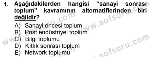 Çağdaş Sosyoloji Kuramları Dersi 2014 - 2015 Yılı (Final) Dönem Sonu Sınav Soruları 1. Soru