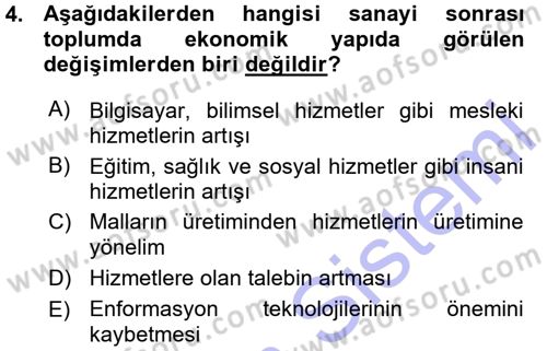 Çağdaş Sosyoloji Kuramları Dersi 2015 - 2016 Yılı (Vize) Ara Sınav Soruları 4. Soru