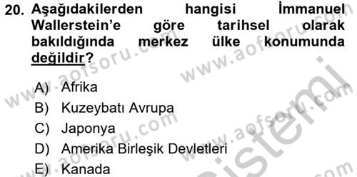 Çağdaş Sosyoloji Kuramları Dersi 2016 - 2017 Yılı 3 Ders Sınav Soruları 20. Soru
