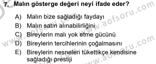 Çağdaş Sosyoloji Kuramları Dersi 2016 - 2017 Yılı 3 Ders Sınav Soruları 7. Soru