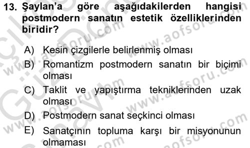 Çağdaş Sosyoloji Kuramları Dersi 2016 - 2017 Yılı (Vize) Ara Sınav Soruları 13. Soru