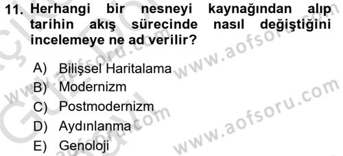 Çağdaş Sosyoloji Kuramları Dersi 2017 - 2018 Yılı (Vize) Ara Sınav Soruları 11. Soru