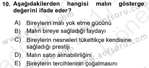 Çağdaş Sosyoloji Kuramları Dersi 2017 - 2018 Yılı (Final) Dönem Sonu Sınav Soruları 10. Soru