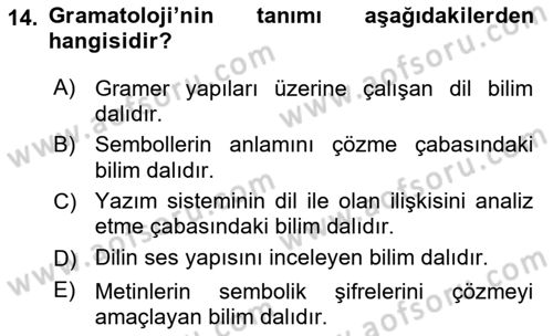 Çağdaş Sosyoloji Kuramları Dersi 2018 - 2019 Yılı 3 Ders Sınav Soruları 14. Soru