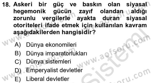 Çağdaş Sosyoloji Kuramları Dersi 2018 - 2019 Yılı 3 Ders Sınav Soruları 18. Soru
