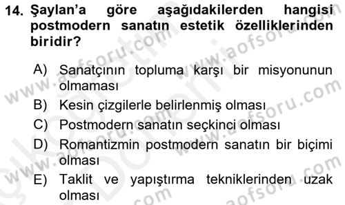 Çağdaş Sosyoloji Kuramları Dersi 2018 - 2019 Yılı (Vize) Ara Sınav Soruları 14. Soru