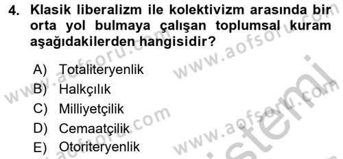 Çağdaş Sosyoloji Kuramları Dersi 2018 - 2019 Yılı Yaz Okulu Sınav Soruları 4. Soru
