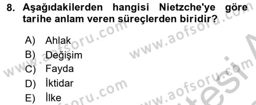 Çağdaş Sosyoloji Kuramları Dersi 2018 - 2019 Yılı Yaz Okulu Sınav Soruları 8. Soru